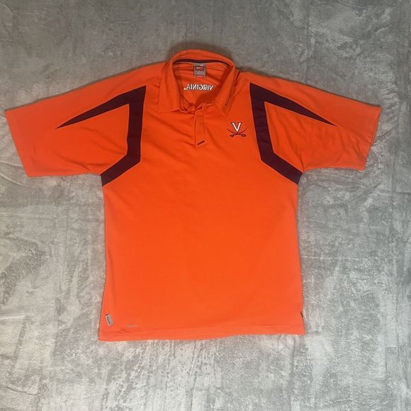 Vintage Nike Team‎ Fit Dry Virginia Cavaliers Coaches Polo Shirt XL EUC - Picture 1 of 7